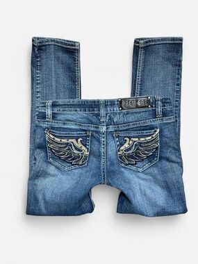PREMIERE by Rue 21 Embellished Wing Skinny Jeans Size 11/12
